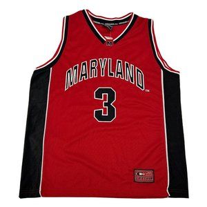Colosseum Maryland Terrapins Terps Basketball Jersey Mens XL Red #3 Stitched NWT